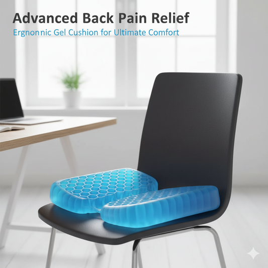 Gel Orthopedic Seat Cushion for Office Chair, Wheelchair, or Home Rubber Cushion for Back Pain