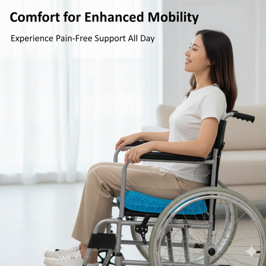 Gel Orthopedic Seat Cushion for Office Chair, Wheelchair, or Home Rubber Cushion for Back Pain